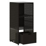 Armoire de rangement - cuque - a365547 - noir - rsine tresse - 50x55x115 cm