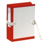Fast pochette archives  sangle - 24x32 - soufflet 10cm - rabat pvc - rouge