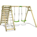 Fatmoose portique balanoire aire de jeux jollyjungle avec portique bois pour enfants