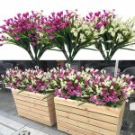 Fausses fleurs artificielles de couleur calla lily pour jardin roses de dcoration pour patio extrieur ...