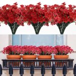 Fausses fleurs artificielles en plastique 5 bouquet fausses plantes décorations pour jardin véranda fenêtre ... Fausses fleurs artificielles en plastique 5 bouquet fausses plantes décorations pour jardin véranda fenêtre ...