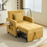 Fauteuil 167 * 79 * 83 cm - canap� - lit 1 place - fauteuil en chenille avec petite table - chaise longue ...