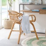 Fauteuil 61x56x82 cm en rotin naturel