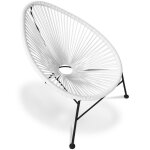 Fauteuil acapulco - pi�tement noir blanc