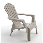 Fauteuil adirondack beige en rsine polypropylne 86x75x86cm - plastique - rsine