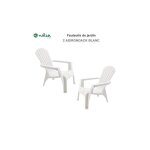 Fauteuil adirondack r�sine polypropyl�ne wilsa garden - blanc - 2 fauteuils adirondack