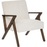 Fauteuil orac h�v�a blanc ivoire - atmosphera cr�ateur dint�rieur