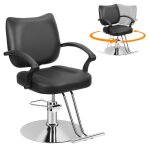 Fauteuil barbier vintage reglable et pivotant pour salon masculin confort ergonomique et design retro ...
