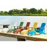 Fauteuil bas de jardin blanc avec repose - pied adirondack