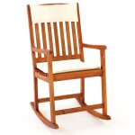 Fauteuil � bascule en bois dacacia - deuba - jardin - robuste et r�sistant aux intemp�ries