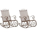 Fauteuils � bascule - clp - smilla - design antique - fer forg� - lot de 2