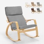 Fauteuil � bascule au design scandinave ergonomique aalborgb couleur: gris clair