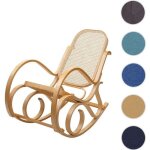 Fauteuil � bascule m41 rotin en bois massif aspect ch�ne