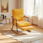 Fauteuil � bascule fauteuil de relaxation chaise � bascule avec repose - pieds r�tractable rocking chair ...
