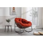 Fauteuil � bascule en rotin dext�rieurfauteuil de jardin rocking chairavec coussinpour v�randa salon ...