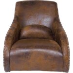 Fauteuil  bascule swing ritmo vintage marron kare design