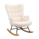 Fauteuil � basculechaise � bascule bois rocking chair exterieur avec dossier fauteuil allaitementvelours ...