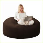 Fauteuil bean bag &amp canap� lazy - 3ft pour adultes - confortable - marron
