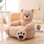 Fauteuil bb canap enfant en peluche - migons ours - taille 50 * 50 * 40cm - marron - pour bb