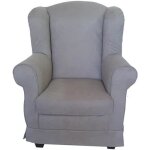 Fauteuil bergere - tissu antitache - beige - dhoussable - confortable - lgant