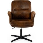 Fauteuil de bureau chaise de coiffeuse ergonomique si�ge pivotant hauteur r�glable avec accoudoir en ...