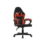 Fauteuil de bureau enfant - legend - tissu noir et rouge - design gaming