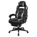Fauteuil de bureau ergonomique chaise gaming avec appui - t�te coussin lombaire r�glable en hauteur noir ...