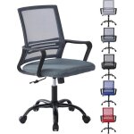 Fauteuil bureau ergonomique en maille chaise de bureau r�glable avec support lombaire pivotante gris ...