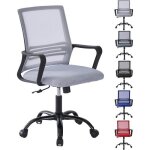 Fauteuil bureau ergonomique en maille chaise de bureau r�glable avec support lombaire pivotante gris ...