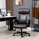 Fauteuil de bureau / gaming brun 72x83x122cm ergonomique r�glable en hauteur + bascule rembourrage �pais ...