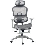 Fauteuil de bureau - homcom - accoudoirs 3d dossier inclinable et hauteur r�glable - tissu en maille ...