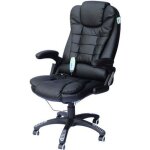 Fauteuil de bureau pivotant massant homcom - noir - massage électrique - relaxation - 55 Fauteuil de bureau pivotant massant homcom - noir - massage électrique - relaxation - 55