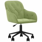 Fauteuil de bureau pivotant en velours - clarence - vert clair - 56x61x(78 - 86) cm - hauteur r�glable ...