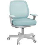 Fauteuil de bureau - vinsetto - ergonomique - hauteur r�glable - tissu en maille - 55x48x94. 5cm - vert ...