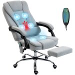 Fauteuil de bureau - vinsetto - hauteur r�glable dossier inclinable - massant et chauffant - tissu aspect ...