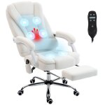 Fauteuil de bureau - vinsetto - massant et chauffant - hauteur r�glable dossier inclinable et t�l�commande ...