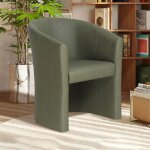 Fauteuil cabriolet 64x62x81 cm en pu vert - kabiz