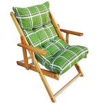 Fauteuil chaise longue relax inclinable 3 positions en bois pliant - marque - modle - couleur vert - ...