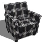 Fauteuil chaise si�ge lounge design club sofa salon avec coussin tissu noir 1102042 / 3