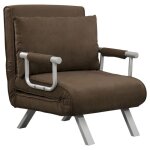 Homcom - fauteuil - mtal - 65x69x82cm - marron