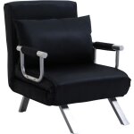Fauteuil chauffeuse convertible canap� - lit tropic noir