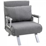 Fauteuil chauffeuse convertible peggy gris