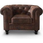 Fauteuil chesterfield vintage