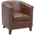 Fauteuil club en cuir de buffle Fauteuil club en cuir de buffle
