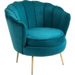 Homcom - fauteuil tissu - polyester - 79x77x77cm - bleu