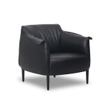 Fauteuil en cuir - la maison du canap - klum - noir - 1 place - design contemporain