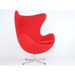 Fauteuil egg arne jacobsen - rouge