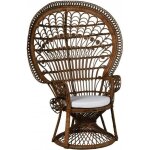 Fauteuil emmanuelle - rotin - marron - vintage - relaxation
