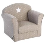 Fauteuil enfant classique gris taupe - atmosphera createur dinterieur