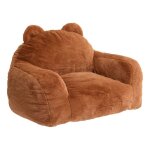Fauteuil enfant en mousse ourson marron glac� 60x52x65 cm
